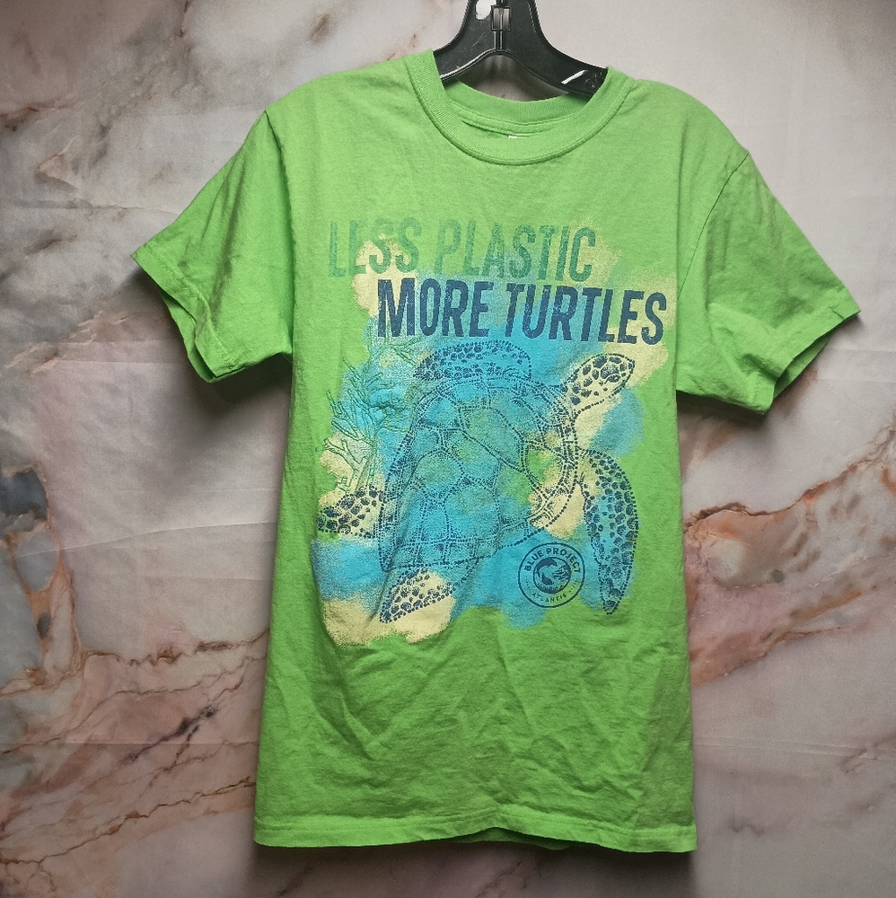 Atlantis Less Plastic More Turtles Graphic Tee